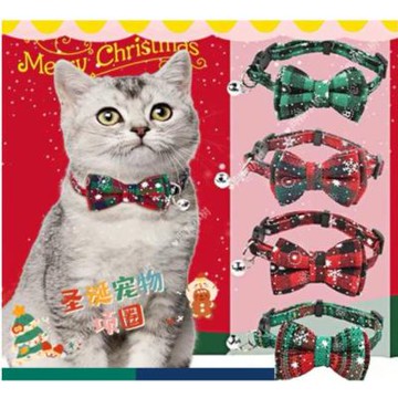 【寵愛毛宅】寵物聖誕項圈 貓犬蝴蝶結項圈 寵物聖誕頸部裝飾 寵物聖誕蝴蝶結項圈