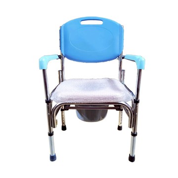 【海夫健康生活館】杏華 不鏽鋼 固定式 便椅洗澡椅 掀手 塑背(ST021-1Q)