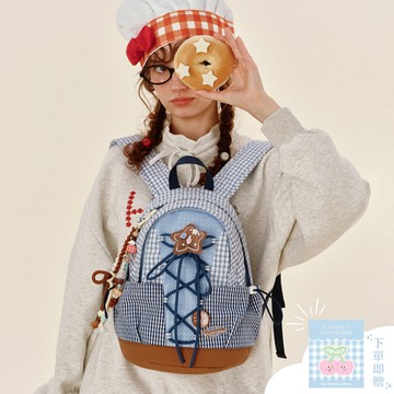 出走™🍒丹寧奶油後背包『Line禮物下單即贈品牌吊飾』