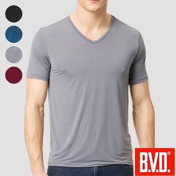 【BVD】冰沁V領短袖衣-SBD9136