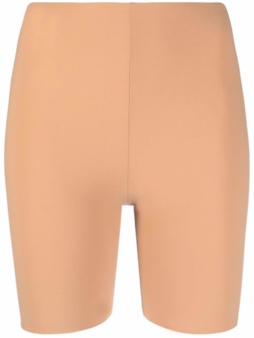 Jil Sander - high waist cycling shorts - women - Polyamide/Spandex/Elastane - S - Neutrals