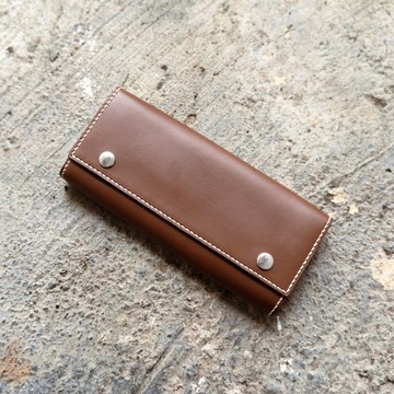 12卡拉鏈長銀包 II。手縫皮革材料包。BSP061