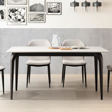 Boden-安德洛5.3尺工業風岩板餐桌/工作桌