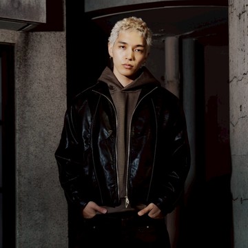 SIMON MADE OW-2512 影子輪廓 皮革 出芽 短版 皮外套 防風外套 外套男 秋冬男裝 外套