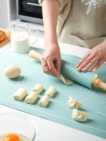 刻度硅膠揉面墊食品級家用加厚防滑搟面杖和面專用不粘大墊子