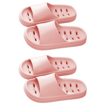美得像專櫃 鏤空浴室拖鞋  38~39  粉色  2雙