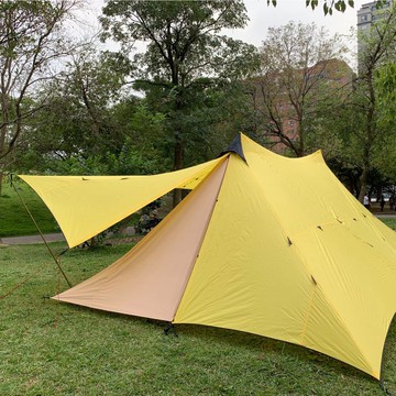 GT Petit-Part小怪三角套件 / GT怪天幕、Soulwhat雙峰帳專用 / 2.4M適用 / 卡其色 /雙層黑膠塗層版