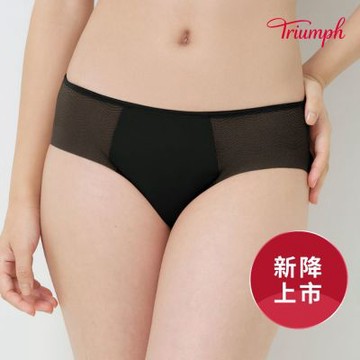 黛安芬-勻體魔塑系列 中腰平口褲 M-EL 深黑