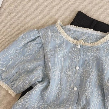 【砂糖夢境】法式氣質高端夏季法式短袖襯衫2026新款女裝高級感穿搭上衣歐貨
