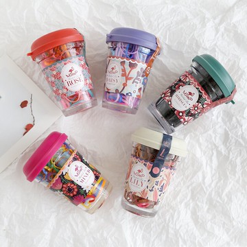 糖果色灌裝一次性皮筋發繩日韓可愛少女心發飾發圈學生頭飾頭繩