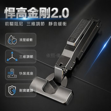 桃園出貨 悍高一字三段力前驅阻尼緩衝鉸鏈木門鋁框門適用臥室廚櫃酒櫃