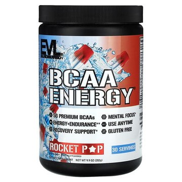 EVLution Nutrition, BCAA Energy®，火箭泡泡糖味，9.9 盎司（282 克）