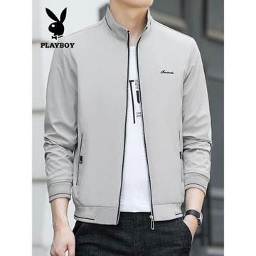 花花公子高級感外套男春秋季薄款2025新款男式商務休閑大碼夾克衫