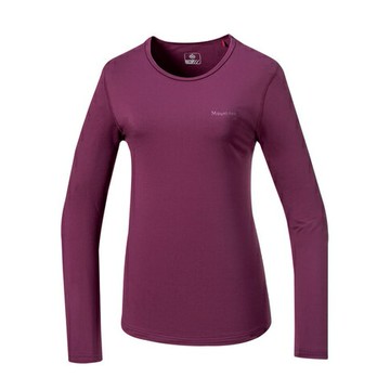 【【蘋果戶外】】山林 52K02 94 葡萄紫 女 Polygiene 抗菌保暖衣 圓領 吸濕透氣抑菌消臭 秋冬 Mountneer