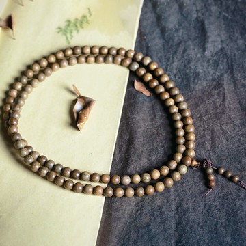 綠檀沉香檀香木手串佛珠手鏈男女情侶手鏈念珠民族手飾簡約木飾品