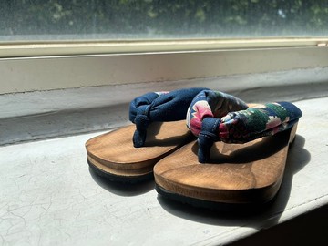 孔雀。 牡丹    和夏日的木屐