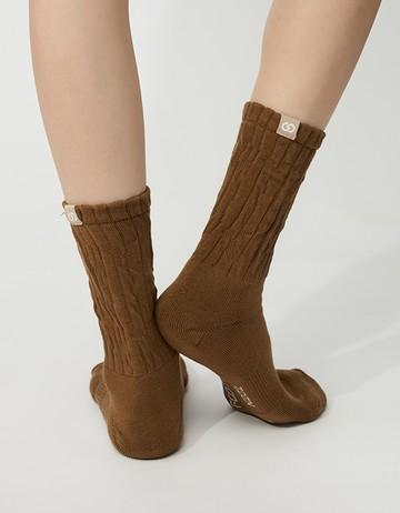 Soft 雲朵皺皺襪- 瑪奇朵