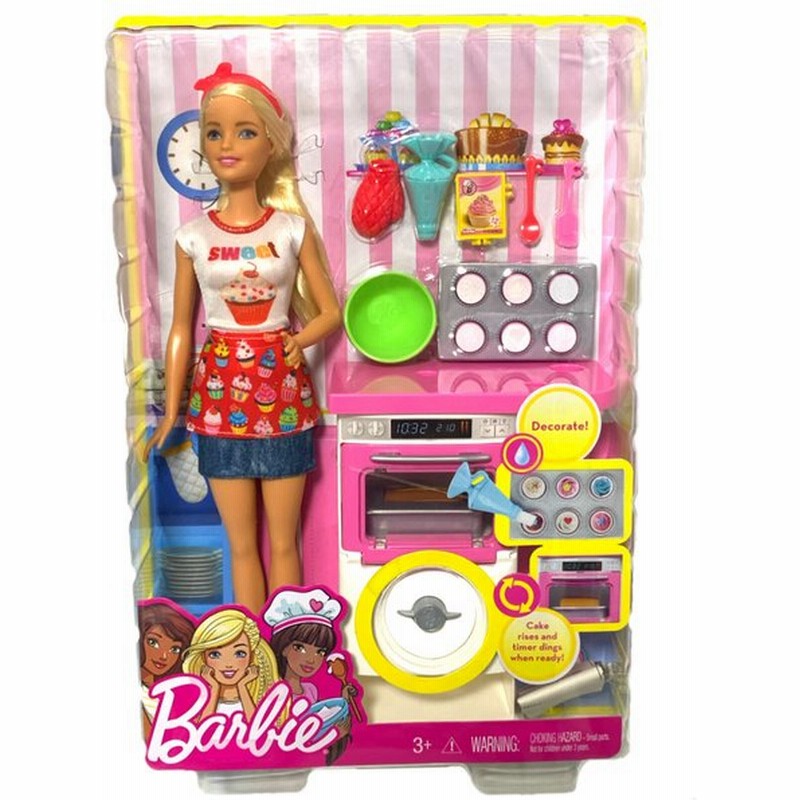 Barbie バービー オーブン プレイセット 人形 フィギュア ケーキ グッズ おもちゃ かわいい おしゃれ 女の子 プレゼント ギフト 通販 Lineポイント最大0 5 Get Lineショッピング