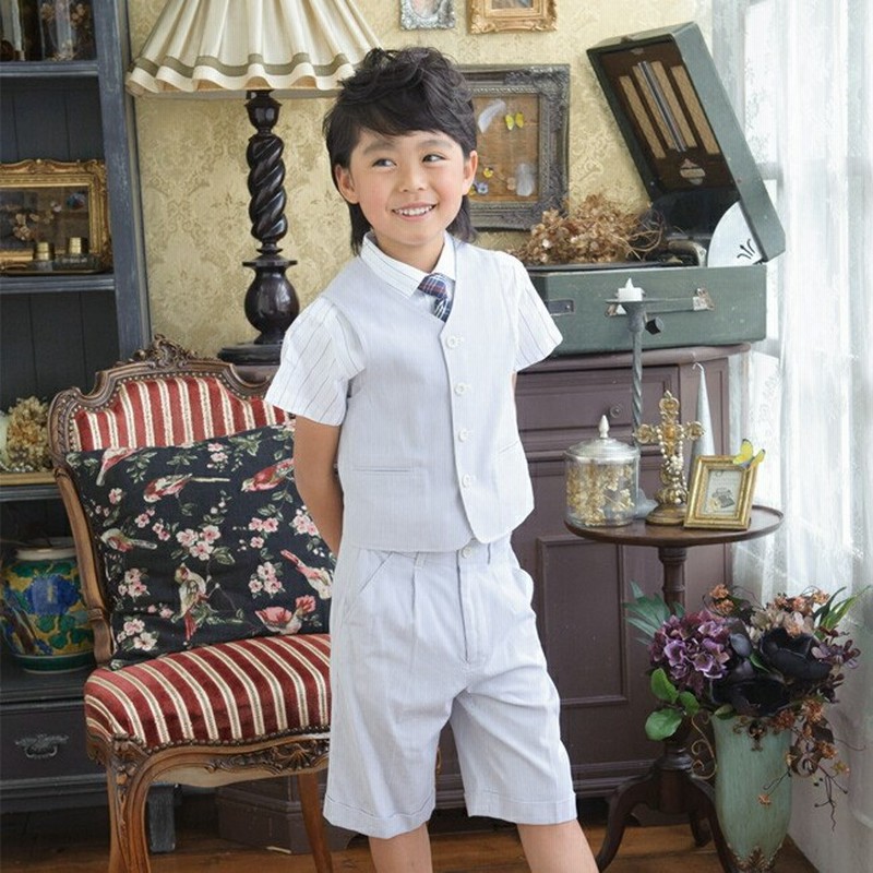 発表会 こどもフォーマル服 子供スーツ 靴セット 夏用男児ベスト