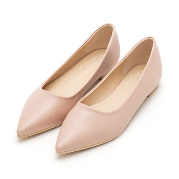 D+AF 典雅氛圍．韓風素面低跟尖頭鞋