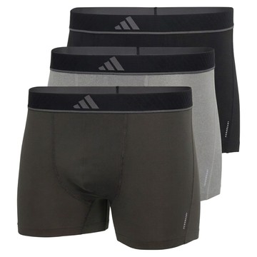 adidas 愛迪達 男款 平口內褲3件組 4AM014-907  黑色 + 灰色 + 深灰色  S