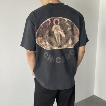 CPFM侃爺kanye同款三神短袖男女士情侶T恤美式高街寬松ins潮fog夏