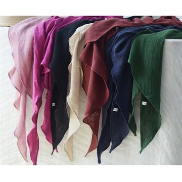 春夏長條棉圍巾 垂感好柔軟不起球純色防曬護頸空調披肩圍巾女