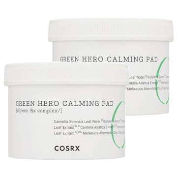 COSRX 綠色鎮靜修復潔膚棉 含有韓國寶城綠茶水  70入  2件