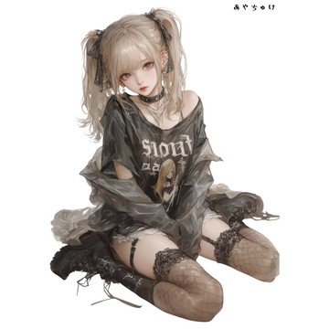 【10月新作5】07-094-0165 人物貼紙 輕龐克女孩