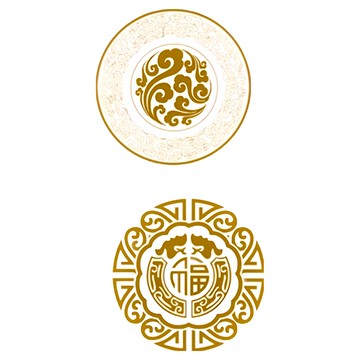 WE CHAMP 金碧輝煌春節燙金無痕壁貼 Set 環保PVC材質 2入  燙金剪影