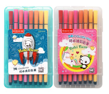 Penrote 筆樂 PG0154 24色細桿水洗彩色筆 (盒裝)【APP滿額下單10%點數(單一帳號最高5000點)】1/31止