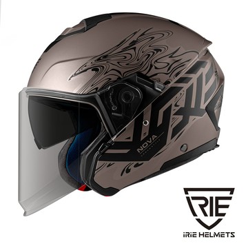 iRiE 3/4安全帽《NOVA 3.0》 ─ Metamorphosis BL12 抗刮消光銀黑棕/黑(隨箱附贈防霧片