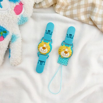 兩隻老虎-2款可選。手帕夾 短版奶嘴鏈