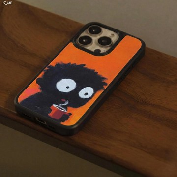 小黑孩適用蘋果18pro/17Promax手機殼iPhone16/15/14滴膠13硬12個性11新