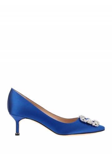 Manolo Blahnik - Hangisi Pumps - Womens - Blue