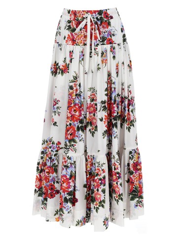 dolce & gabbana long skirt with floral print