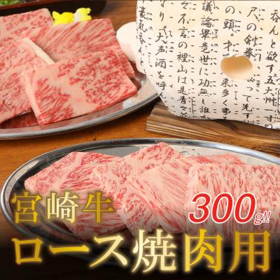 ふるさと納税 木城町 宮崎牛　ロース焼肉用　300g