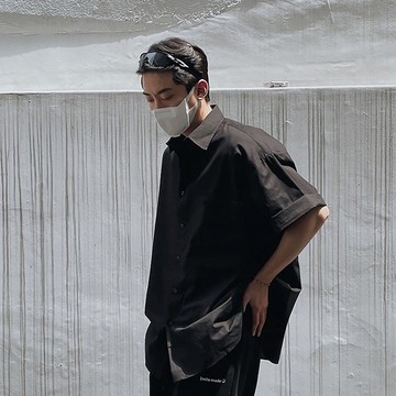 正韓100%棉質overfit休閒短袖襯衫 5色 YUPPIE 預購商品 0801