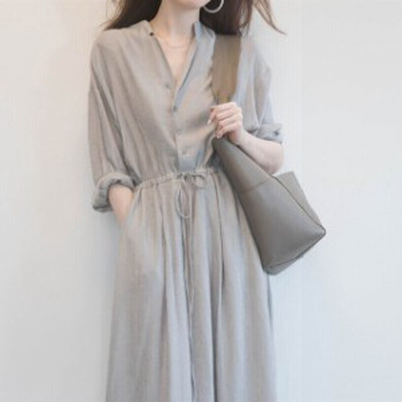 キレイめ ワンピース 体 秋 ワンピース ワンピース 長袖ワンピース レディース ロング 春コーデ Aライン シャツ 春 ストライプ おしゃれ 通販 Lineポイント最大get Lineショッピング