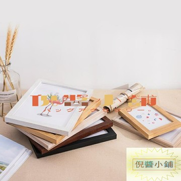 簡約相框擺臺7寸5/6/8寸木紋定制掛墻畫框洗照片【倪醬小鋪】