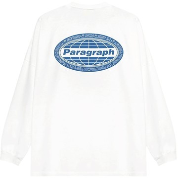 【PARAGRAPH】25FW NO.017 PAISLEY LOGO L/S TEE 長T (白色)