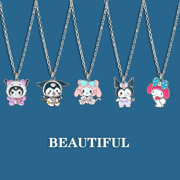 庫洛米系列項鏈卡通女學生送閨蜜生日禮物可愛甜美合金吊墜配飾品 z7301