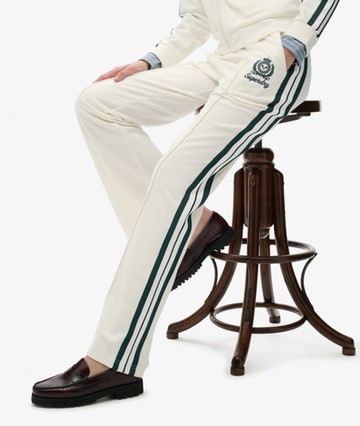 Superdry Women's Country Club Track Pants White Size: 8