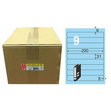 【龍德】A4三用電腦標籤 31x200mm 淺藍色1000入 / 箱 LD-854-B-B【APP滿額下單4%點數(單一帳號最高1000點)】7/31止