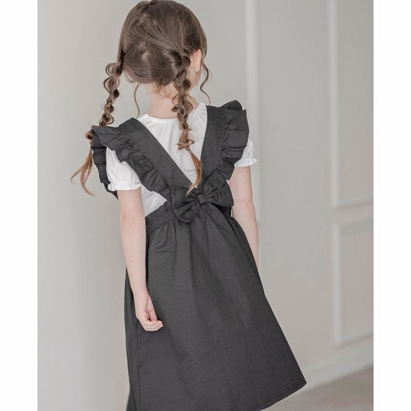超目玉セール｜ワンピース 子供服 女の子 バックリボン エプロン
