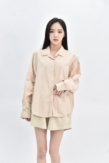 (F) ahoy x cranae 長袖杏色襯衫上衣
