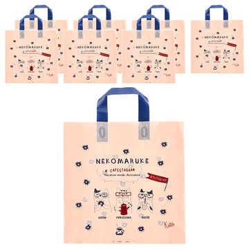 kUSUgURU JAPAN 日本眼鏡貓 NEKOZAWA貓澤系列 禮物包裝袋  日本眼鏡貓 淺粉色  8個