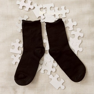 BYHUE lilicoco  簡約百搭麻花紋純色捲邊中筒襪組－其他