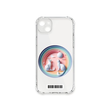 iPhone 13 殼 TRON IPhone 13 可愛紙雕貓咪  載具 四角防摔殼 手機殼