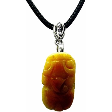 滿色紅黃翡開運貔貅 天然A貨翡翠玉石吊墜子項鍊AA33